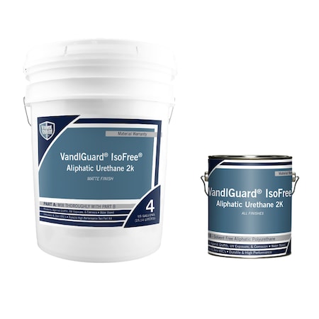 Rainguard Brands 4 Gal. Kit VandlGuard IsoFree Aliphatic 2K Matte, Clear VG-7140